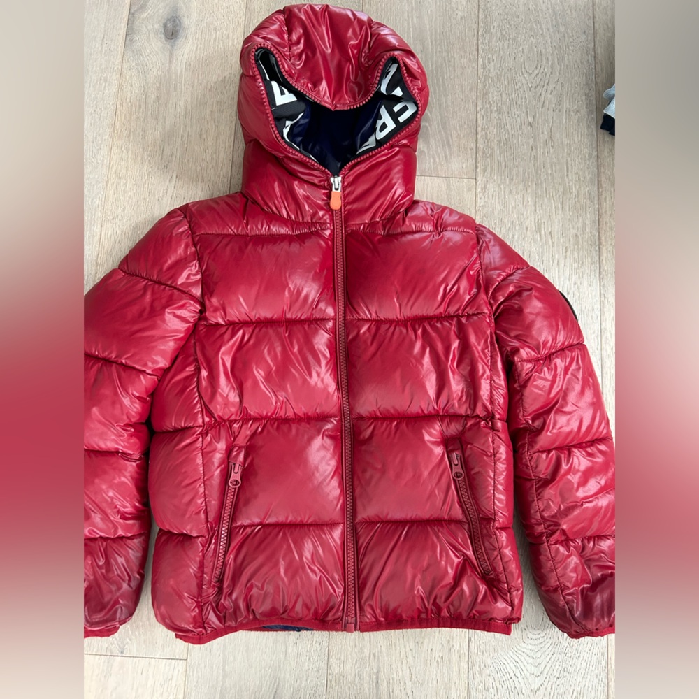 SAVE THE DUCK Red Kids Puffer Jacket